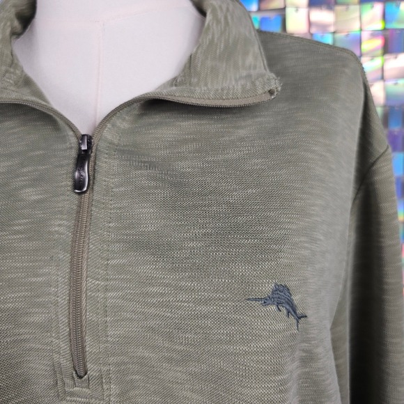 Tommy Bahama Quarter Zip Pullover Long Sleeve Shirt - Picture 2 of 9
